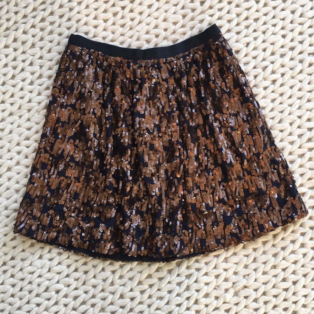 J.Crew Bronze Sequined Skirt